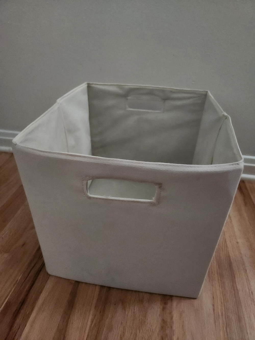 Neutral Beige Fabric Storage Cube  | Collapsible Organizer Bin
